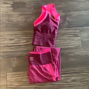 Victoria’s Secret Pink Flawless Marl seamless set